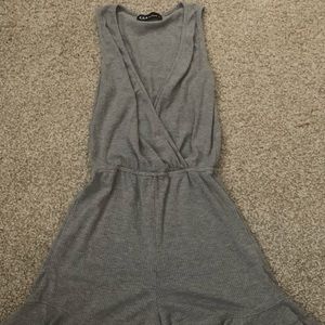 Grey Fitted Romper